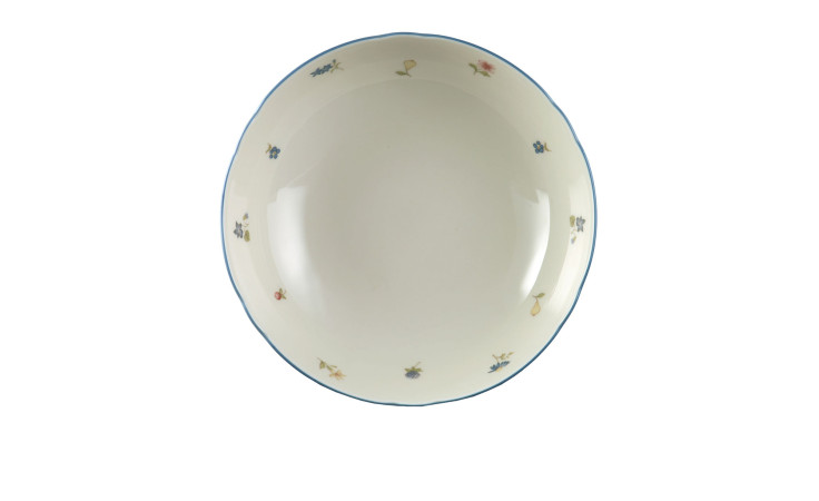 Schüssel Marieluise 25 cm aus Porzellan mit Streublumen-Motiv.