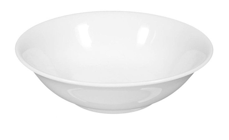 Dessertschale Rondo/Liane 13,2 cm aus weißem Porzellan.