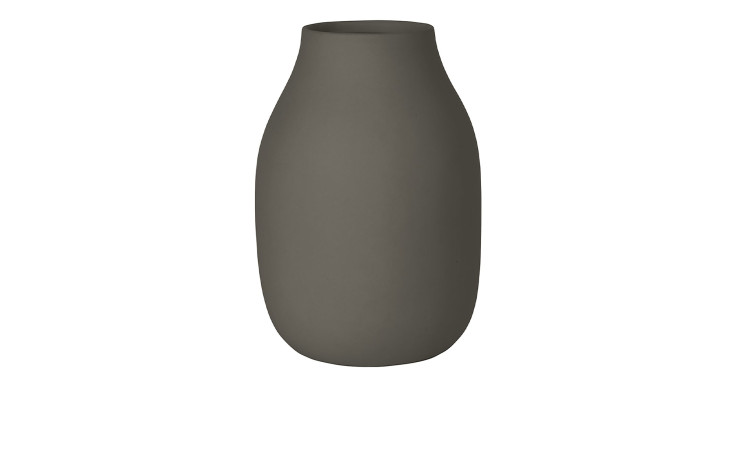 Vase Colora 20 cm aus Keramik in grau.