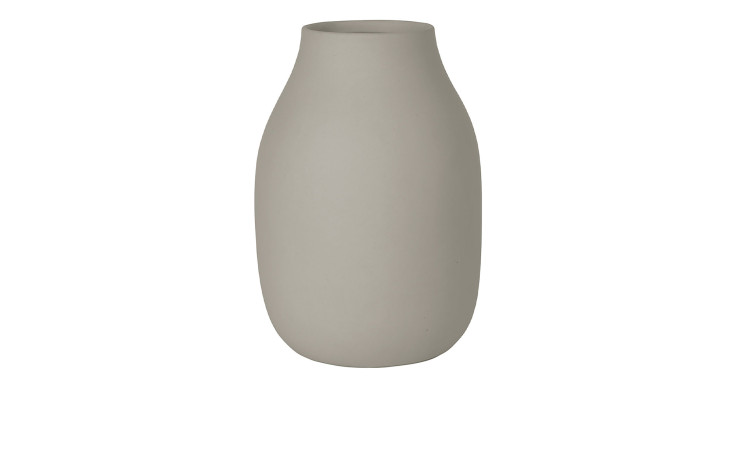 Vase Colora 20 cm aus Keramik in grau.