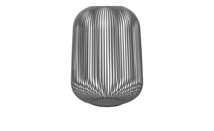 Laterne Lito 45 cm aus Stahl in grau.