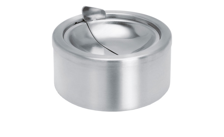 Aschenbecher Patty 7,2 cm aus Edelstahl in silber.