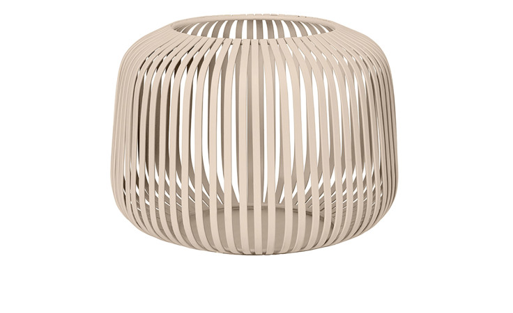 Laterne Lito 10 cm aus Stahl in beige.