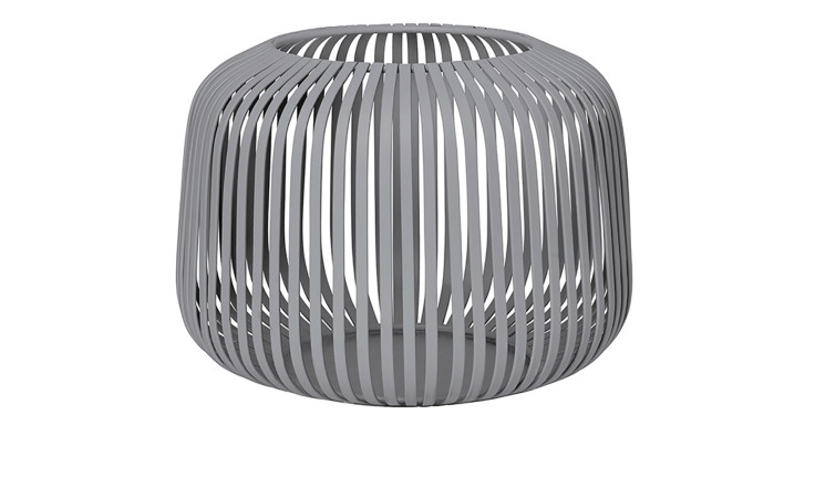 Laterne Lito 10 cm aus Stahl in grau.