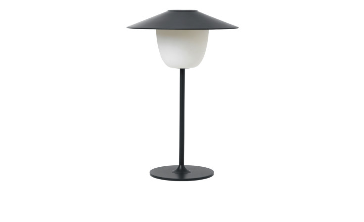 LED-Leuchte Ani Lamp 33,3 cm aus Aluminium in schwarz mit weißer Absetzung.