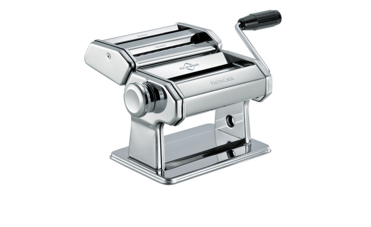Nudelmaschine Pastacasa aus silberfarbenen Edelstahl