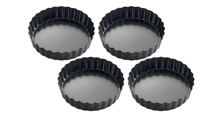 Tartelettformen Bake 4-teilig aus schwarzem Stahlblech