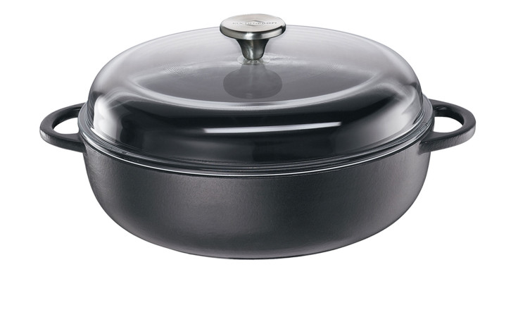 Bauernpfanne Provence inkl. Glasdeckel in schwarz, Durchmesser von 28 cm 