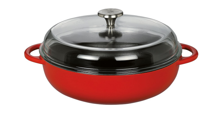 Bauernpfanne Provence 28cm aus Gusseisen rot