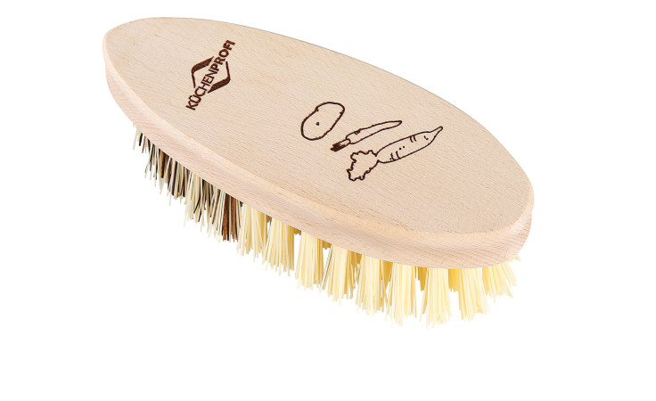 Gemüsebürste mit Griff aus Buchenholz