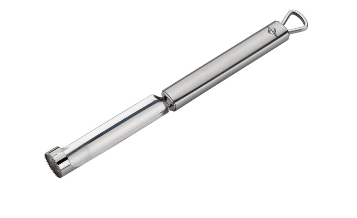 Apfelausstecher Parma aus silberfarbenem Edelstahl