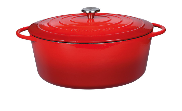 Bratentopf Provence 33cm in rot aus Gusseisen