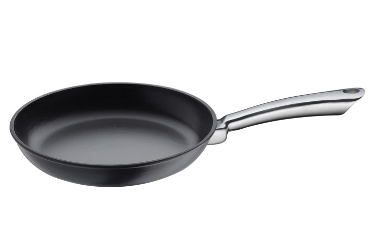 Bratpfanne Provence mit einem Durchmesser von 28 cm, aus schwarzem Gusseisen