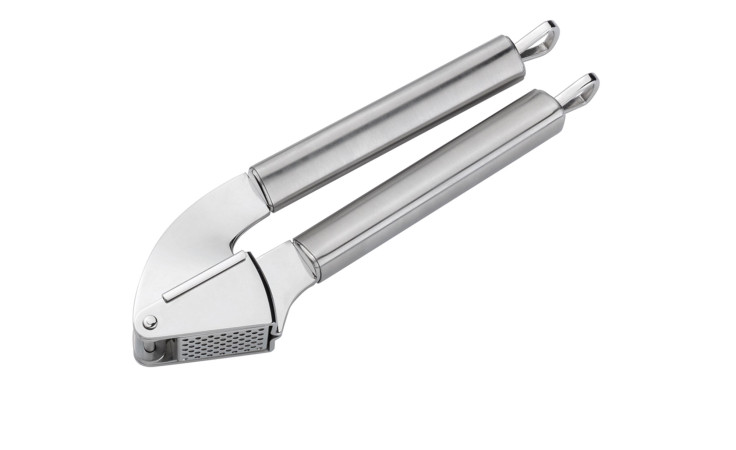 Knoblauchpresse Parma aus silberfarbenem Edelstahl