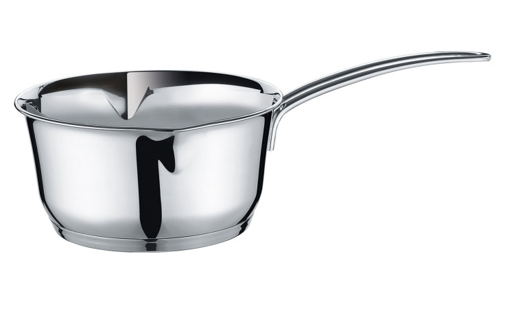 Stielkasserolle Cook mit einem Durchmesser von 14,6 cm in Edelstahl silber