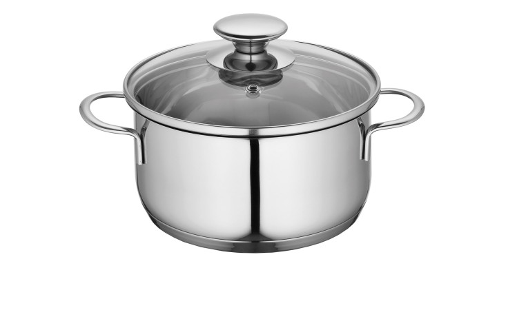 Kochtopf Capri mit einem Durchmesser von 16 cm, in Edelstahl silber