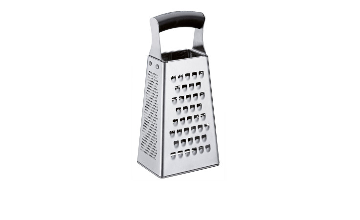 Vierkantenreibe Master Grip aus Edelstahl silber