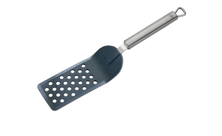 Nylon Pfannenwender Parma aus Edelstahl in silber