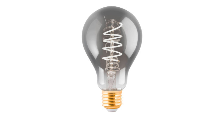LED-Leuchtmittel 110084 E27: klare Glühbirne im Vintage-Stil mit spiralförmigem Glühfaden, goldener Schraubsockel; Leuchtmittel inklusive.