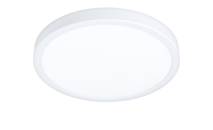 LED-Deckenleuchte Fueva 5 28,5 cm, runde weiße Deckenleuchte mit mattierter Abdeckung, Metall und Kunststoff.