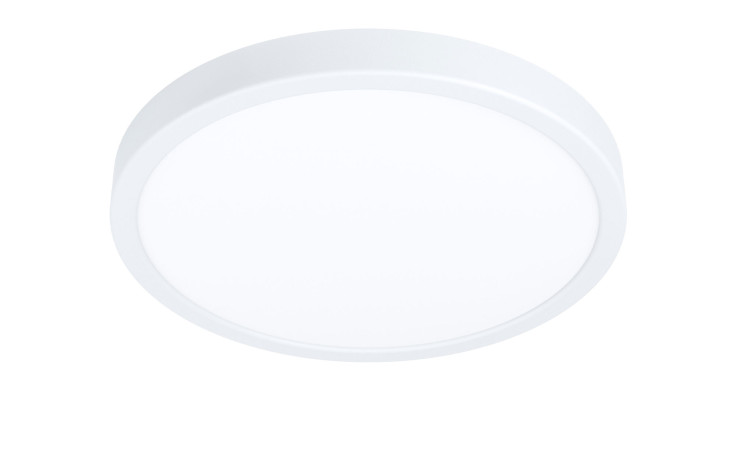 Die LED-Deckenleuchte Fueva 5 ist rund, weiß, 28,5 cm Durchmesser, inklusive Leuchtmittel und minimalistischem Design.