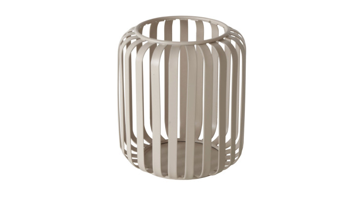 Windlicht Viki 12 cm in beige aus Eisen