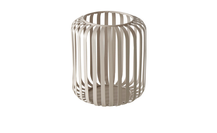 Windlicht Viki 15 cm in beige aus Metall