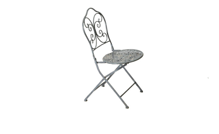 Stuhl Ida in grau aus Eisen