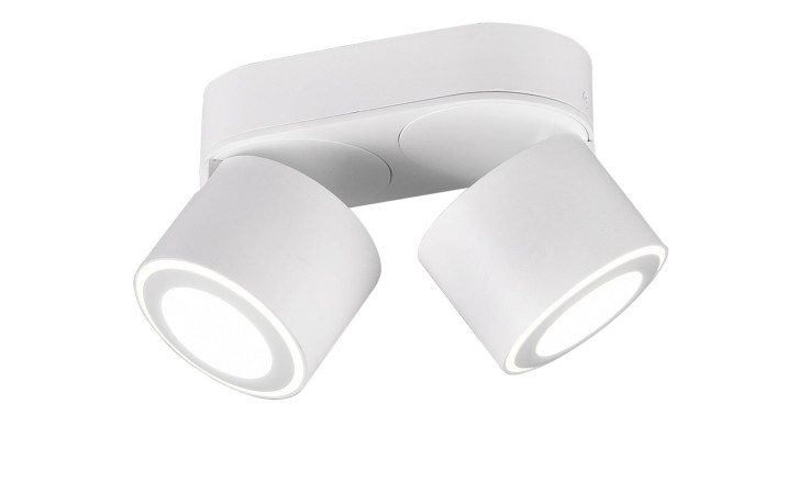 Die Trio LED-Deckenleuchte Taurus ist eine moderne Metall-Deckenleuchte mit 2 verstellbaren Spots, Leuchtmittel inklusive.