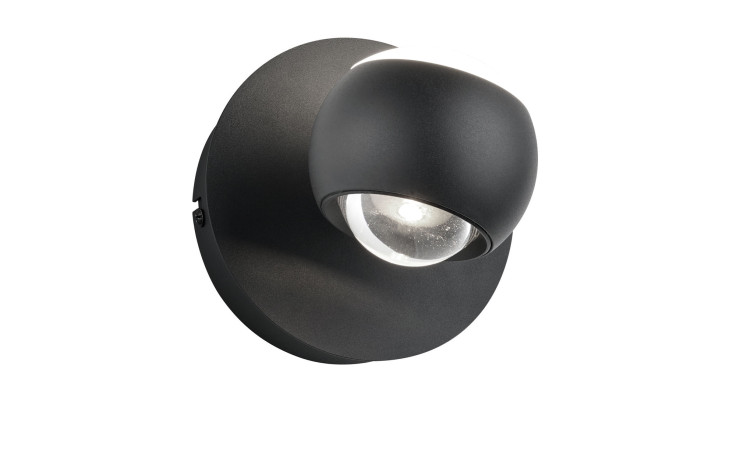 Die Musterring LED-Wandleuchte MR-Cannon 14,5 cm ist eine moderne, runde Wandleuchte mit einem verstellbaren Kuppelkopf.