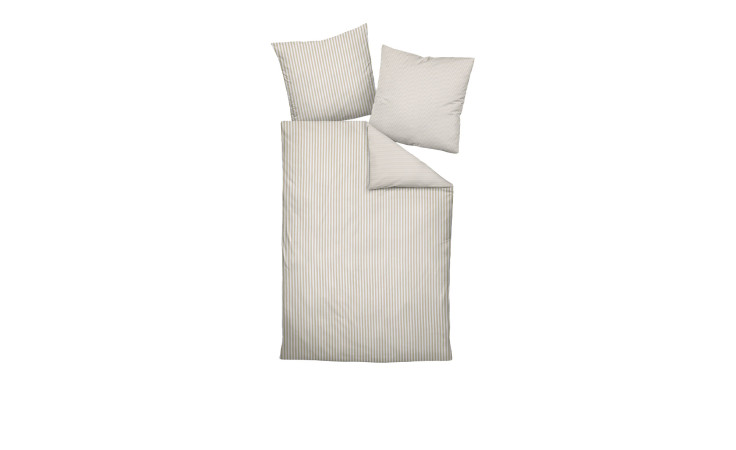 Beige Flanell-Bettwäsche 155x220 cm Set mit 80x80 cm Kissenbezug und Naturfaser Bettdeckenbezug.