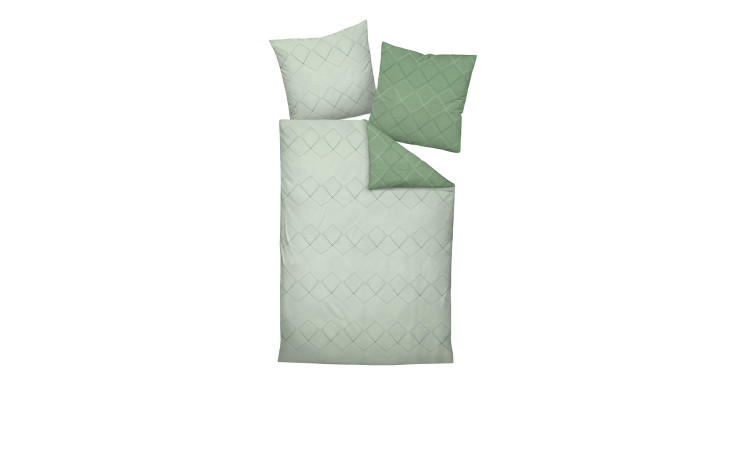 Mako-Satin Bettwäsche J.D. in der Größe 200 x 200 cm und in der Farbausführung grün