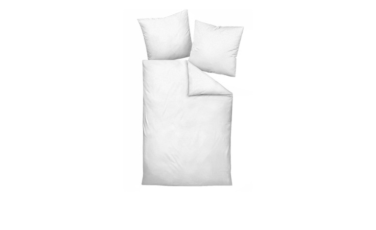 Seersucker Bettwäsche Pianp in der Größe 135 x 200 cm und in einer weißen Ausführung 