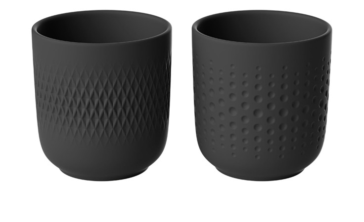 Becher Set Manufacture Collier 2-tlg. in schwarz