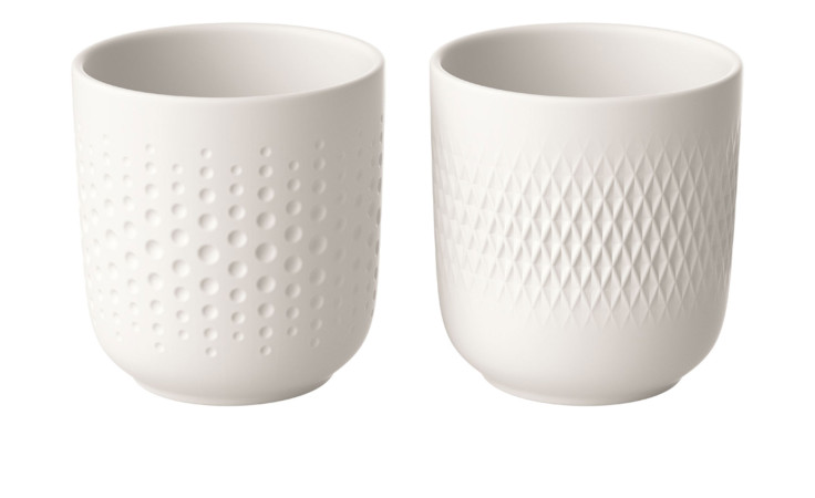 Becher Set Manufacture Collier blanc  2-tlg. in weiß