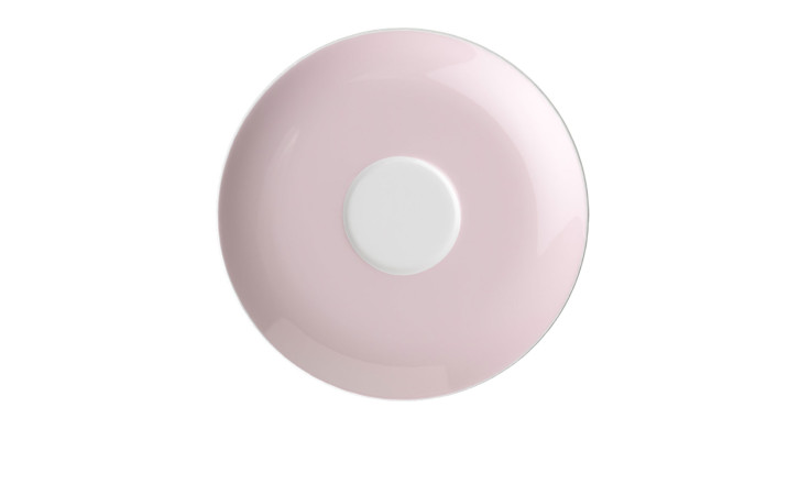 Kaffeeuntertasse Rose Garden 18 cm in rosa und weiß