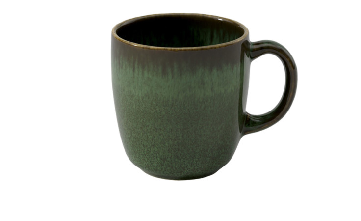 Villeroy & Boch Kaffeetasse Lave vert 160 ml Keramikbecher mit Henkel, auf weißem Hintergrund.