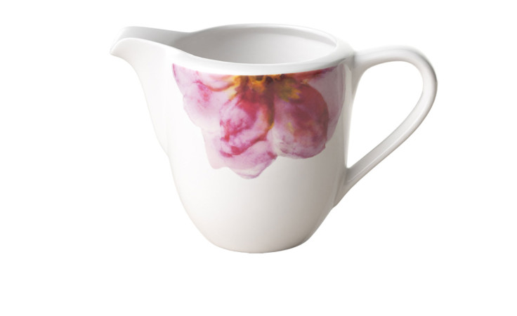 Milchkännchen Rose Garden 280 ml in weiß mit Rosen-Muster