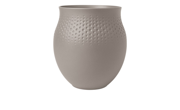 Vase Manufacture Collier 18 cm hoch in taupe
