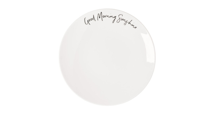 Frühstücksteller Good Morning Sunshine 21 cm in weiß