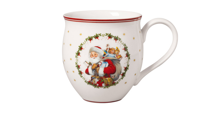 Kaffeebecher Santa & Engel Toy's Delight in weiß mit weihnachtlichen Motiven.