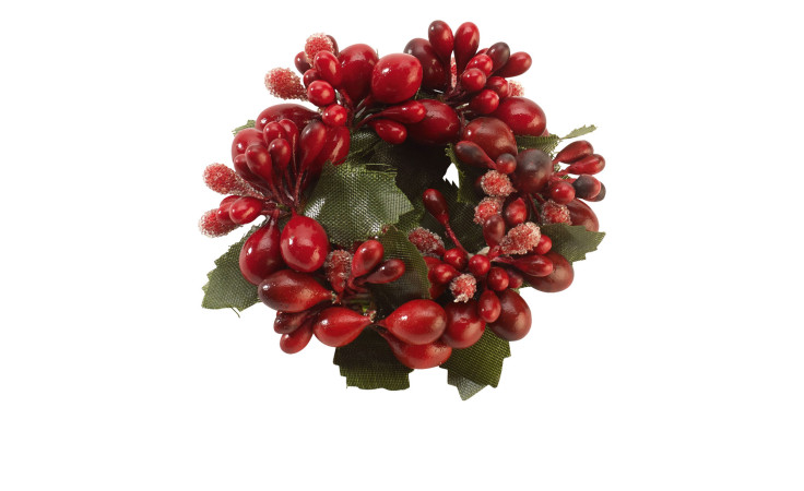 Serviettenring Winter 6 cm mit roten Beeren.