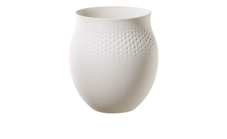 Vase Manufacture Collier 16,5 cm in weiß