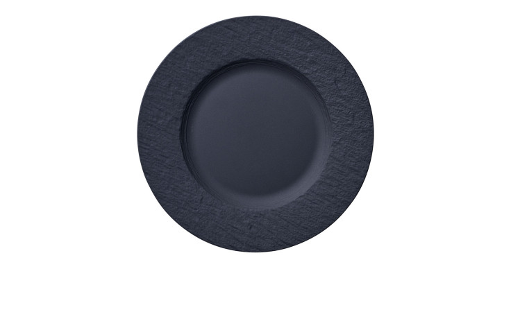 Frühstücksteller Manufacture Rock 21,7 cm in schwarz mit Schiefer-Optik