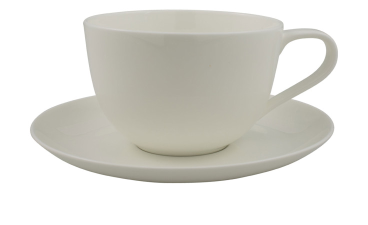 Café au Lait Untertasse Noblesse in weiß