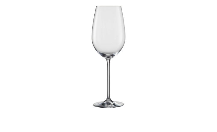 Das Zwiesel Glas Weißweinglas Vinos 4er ist eine klare, elegante Flöte, die sich ideal für Dekorationen eignet und auf weißem Hintergrund abgebildet ist.