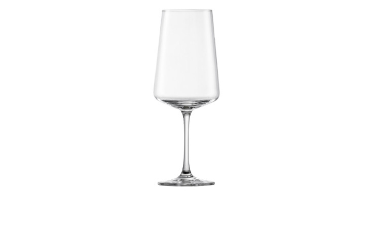 Das Zwiesel Glas Rotweinglas Miovino 4er-Set besteht aus klaren Weingläsern mit langen Stielen, 8 cm Durchmesser.