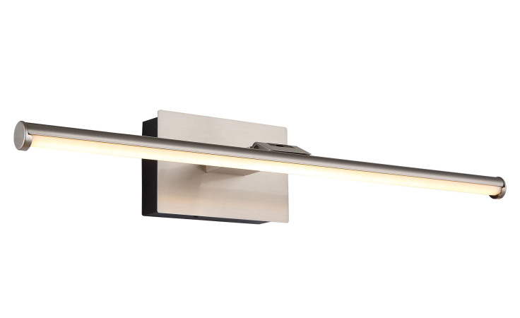 LED-Wandleuchte Jaime I 40 cm von Globo aus silberfarbenem Aluminium, rechteckige Basis, Leuchtmittel inklusive.