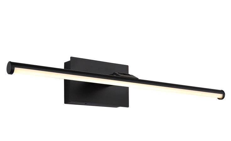 Die Globo LED-Wandleuchte Jaime I (40 cm) ist eine moderne Wandleuchte aus schwarzem Aluminium mit einem beleuchteten Rand.