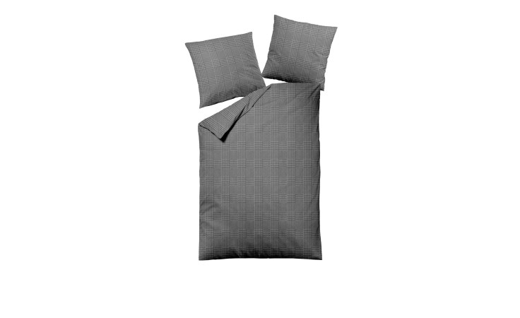 Mondo Flanell-Bettwäsche MONDO 135x200 cm Set mit Bettdeckenbezug & 2 Kissenbezügen auf weißem Hintergrund.